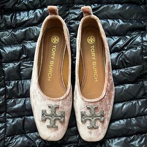 Tory Burch ELEANOR CRYSTAL BALLET - VELVET